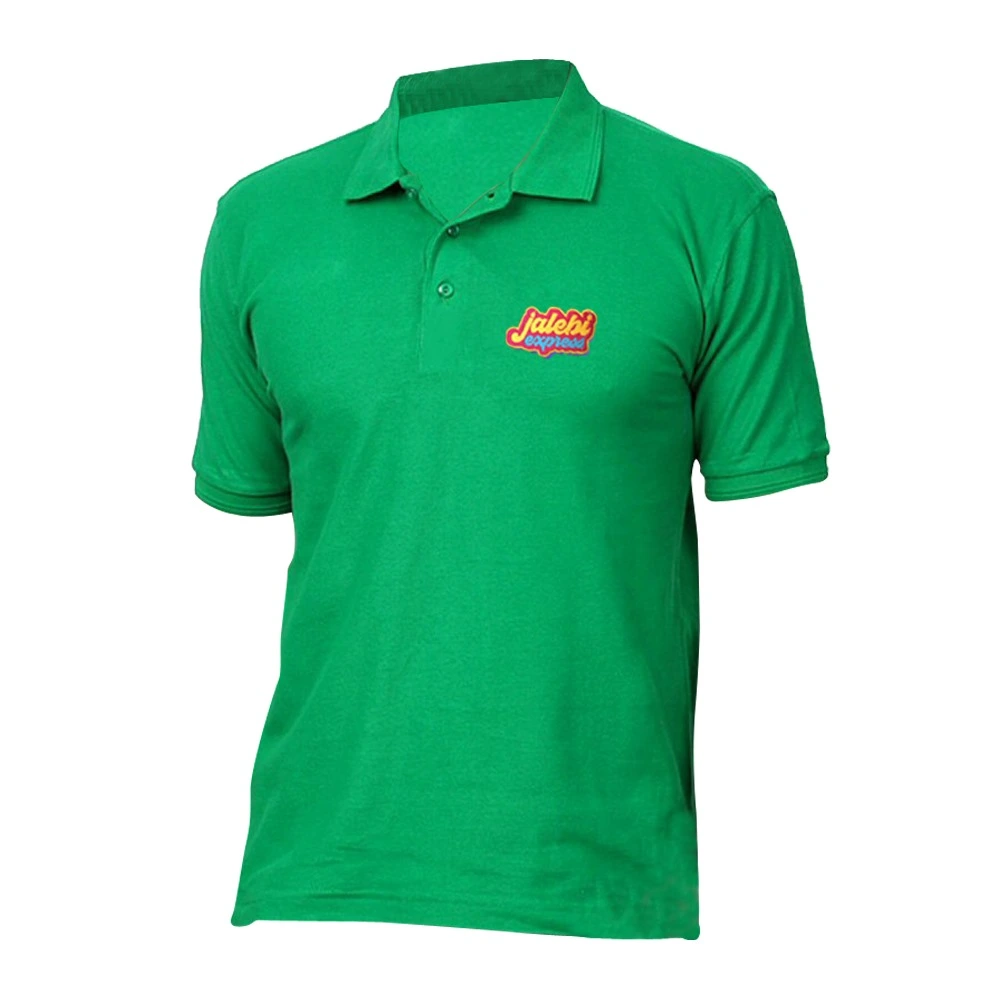 JALEBI POCKET LOGO T-SHIRT POLO HALF SLEEVES (GREEN)